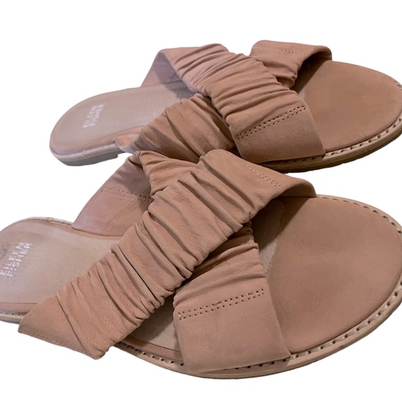 Eileen Fisher Leather Pink Sandals - Picture 1 of 3
